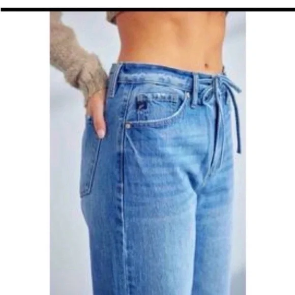 KANCAN 90’s Wide Leg Flare Hi Rise Jeans - Picture 6 of 10